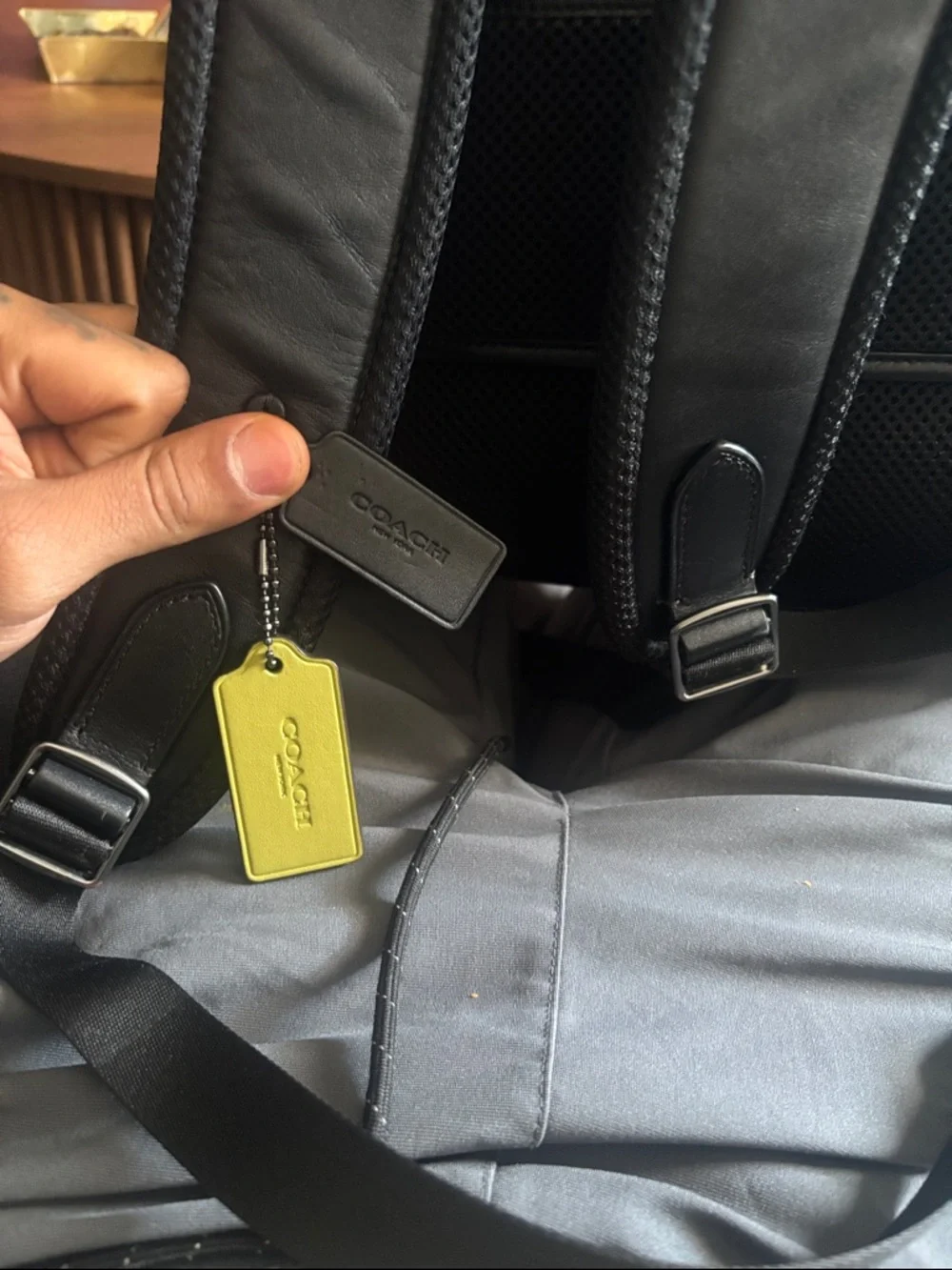 COACH Black Signature Monogram Men's Backpack - Picture 6 of 7